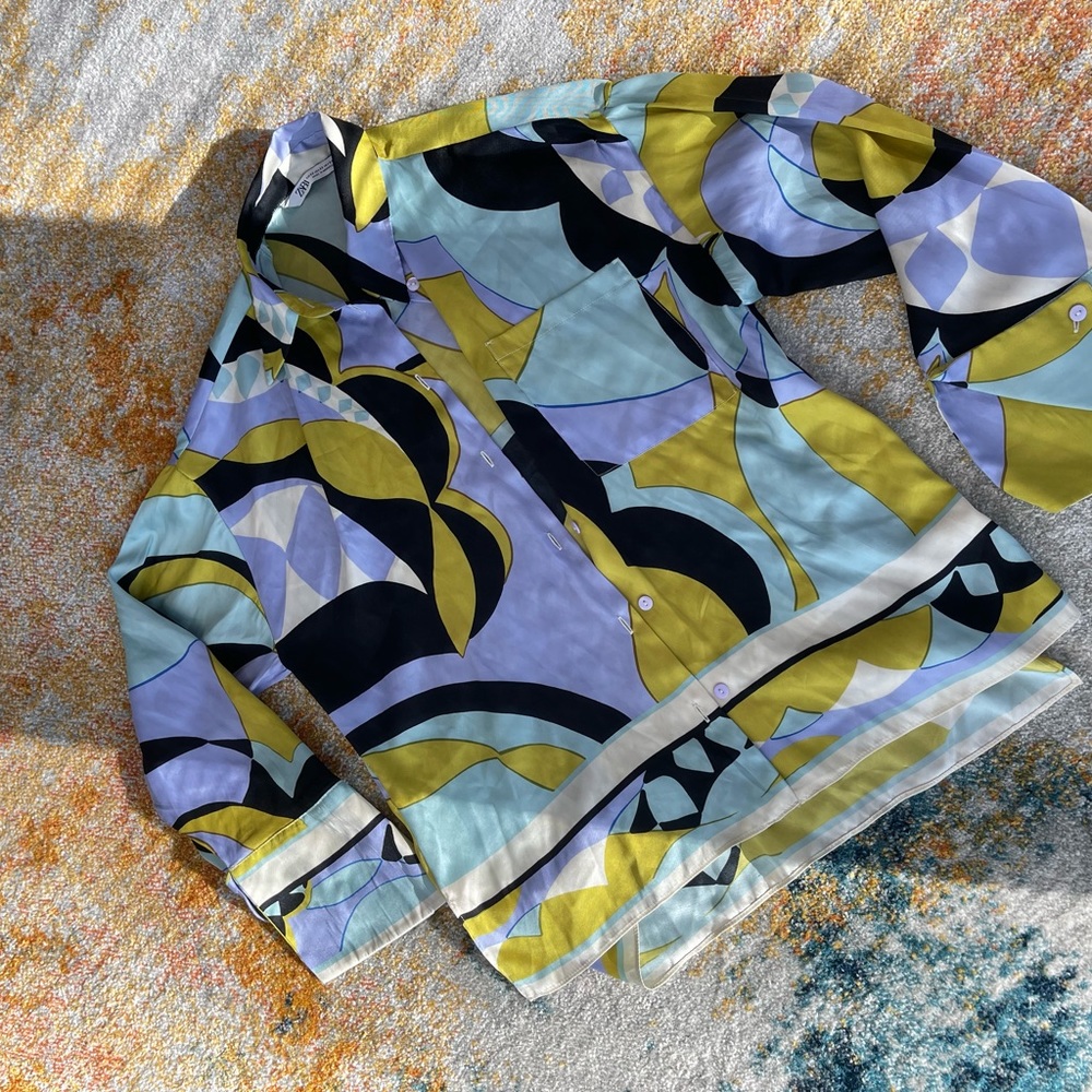 ZARA  blouse Brightly  multicolor